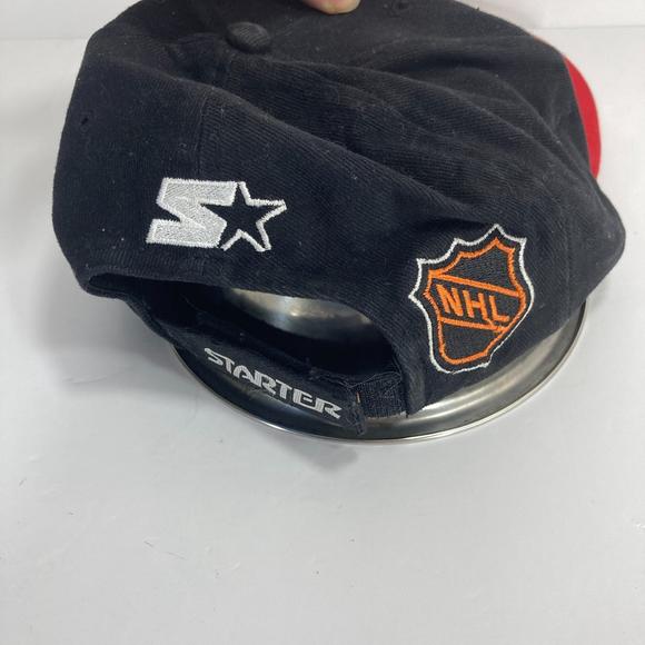 Vintage Starter NHL New Jersey Devils Hat Cap Black Red White Adjustable - Picture 4 of 8